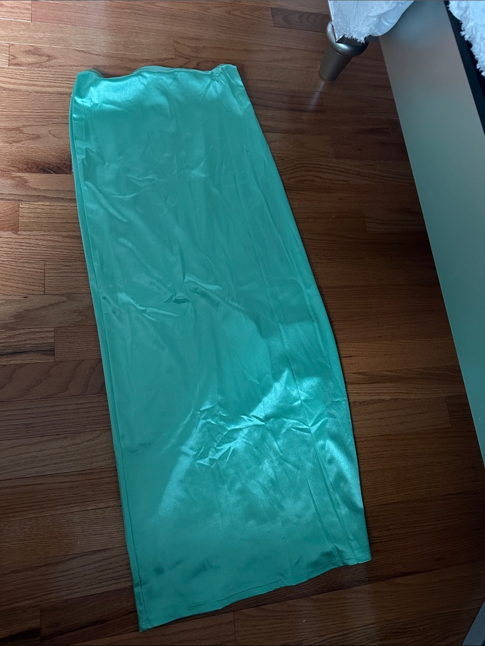 wild fable Satin Maxi Skirt - Green